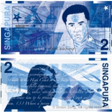 Malayan Exchange - Blue  (Front & Back of Notes) / 2011 / Digital print on Hahnemule paper / Multiple configurations in repetitions